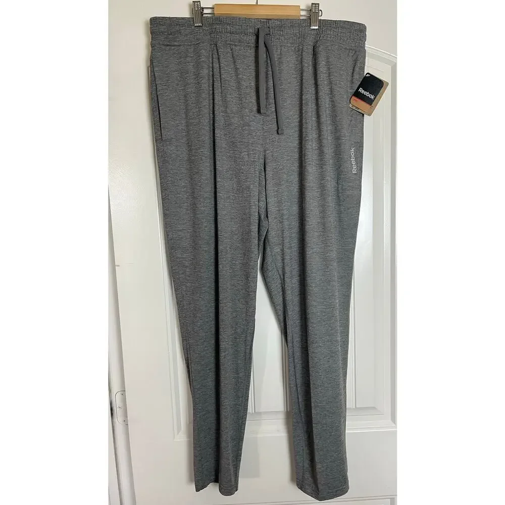 Reebok | NWT Men's Tapered Fit Gray Jersey Jogger Pants